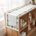 thumbnail image 6 of Table Runners 72 Inches Long Dress Scarves, Green Eggs Easter Farmhouse Kitchen Table Runner, Coffee Tablerunners, Leaves Elegant Pastoral Botanical 16x72 Inch, 6 of 9