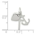thumbnail image 2 of White Sterling Silver Charm Pendant 22 mm 19 Anchor & Heart, 2 of 2