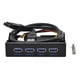 thumbnail image 1 of 4xusb3.0 19pin Hub Drive Bay Front Panel For PC Computer Black Fast Charging, 1 of 5