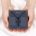 thumbnail image 5 of Turandoss Cross Necklaces for Uncle Gifts Black Stainless Steel Cross Necklace Uncle Necklace Black Cross Necklace Fathers Birthday Jewelry Gifts for Uncle Happy Fathers Birthday Gift for Uncle, 5 of 7