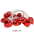 thumbnail image 3 of Red Heart String Lights, 150cm Outdoor Decorations Lights with 10 Red Glitter Heart Lights, Hanging Valentines Heart Fairy Lights for Window Wedding Birthday Anniversary Party Holiday,Red, 3 of 3