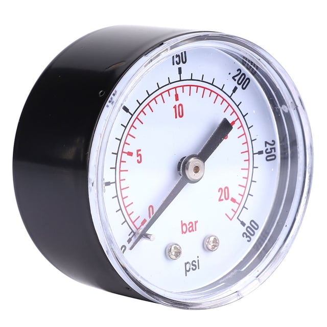 Axial Pressure Gauge,Pressure Gauge 50mm Dial BSPT Pressure Gauge Pressure Gauge Back Connection Versatile Functionality