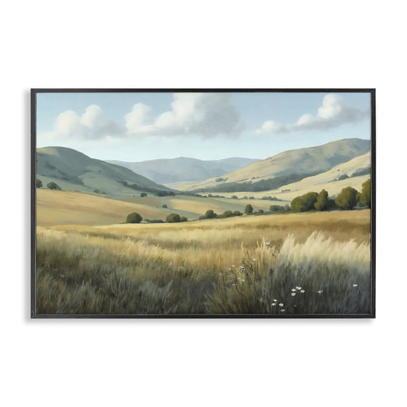 Stupell Industries Traditional Rolling Hills at Golden Hour Black Framed Giclee Art, 18 x 12, by Creative Studio