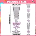 thumbnail image 2 of Steadier Wedding Toasts SomWiBe Bow Champagne Flute Glass, French Crystal Stemware for Engagements and Bridal Showers, 2 of 4