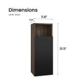thumbnail image 2 of CITTANEO Floating Bathroom Side Cabinet Black & Walnut  , Wall-mounted Storage Cabinet for Small Space, KD, 2 of 7
