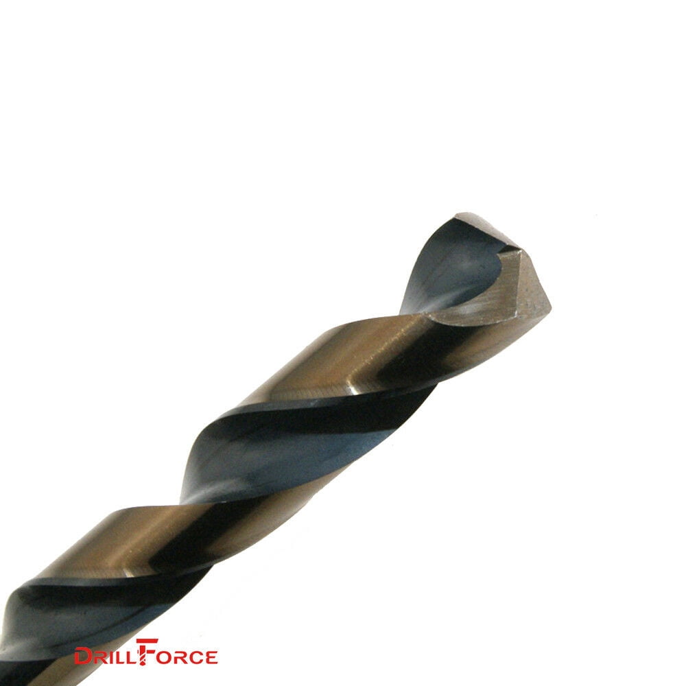 DrillForce 7/32" 12Pcs  HSS Black and Gold Drill Bits Jobber Length for Metal Wood Platic M2 High Speel Steel