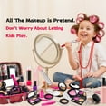 thumbnail image 4 of BYTEWAR Kids Pretend Play Makeup Kit Realistic Fake Cosmetic Play Set 21 Pieces with Portable Case, 4 of 7