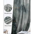 thumbnail image 6 of Green Mountain Black Out Curtains 63 Inch Long, Room Darkening Draperies Curtains Panels, Misty Forest Nature Woodland Pine Tree Landscape Thermal Curtain for Bedroom Living Room 52"x63" 2 Panels, 6 of 8