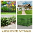 thumbnail image 5 of Sunnydaze Roman 18" x 22" Black Iron Decorative Garden Fence Panels (5 Count), 5 of 18