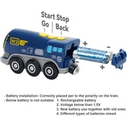Battery Operated Action Locomotive Train (Magnetic Connection)- Powerful Engine Bullet Train Compatible with Thomas, Brio, Chuggington Wooden Tracks- Toys Car for Toddlers