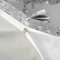 thumbnail image 4 of Meiyoeat Fashion Glitter Bow Gemstones Duvet Cover Set for Women Girls, Silver Sequin Print Bedding Full, Grey Reversible, 1 Duvet Cover and 2 Pillowcases (No Comforter), 4 of 6