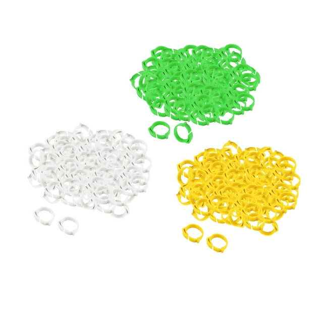 Conjunto de 300 Anillos de Pierna de Pollo Polluelos Pinza de Pierna con Números para de Aves de Corral Yinane Anillos de pie de pollo