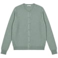 thumbnail image 5 of Cardigan Sweaters for Women Oversized Knit Button Up Cardigan Green XS, 5 of 6