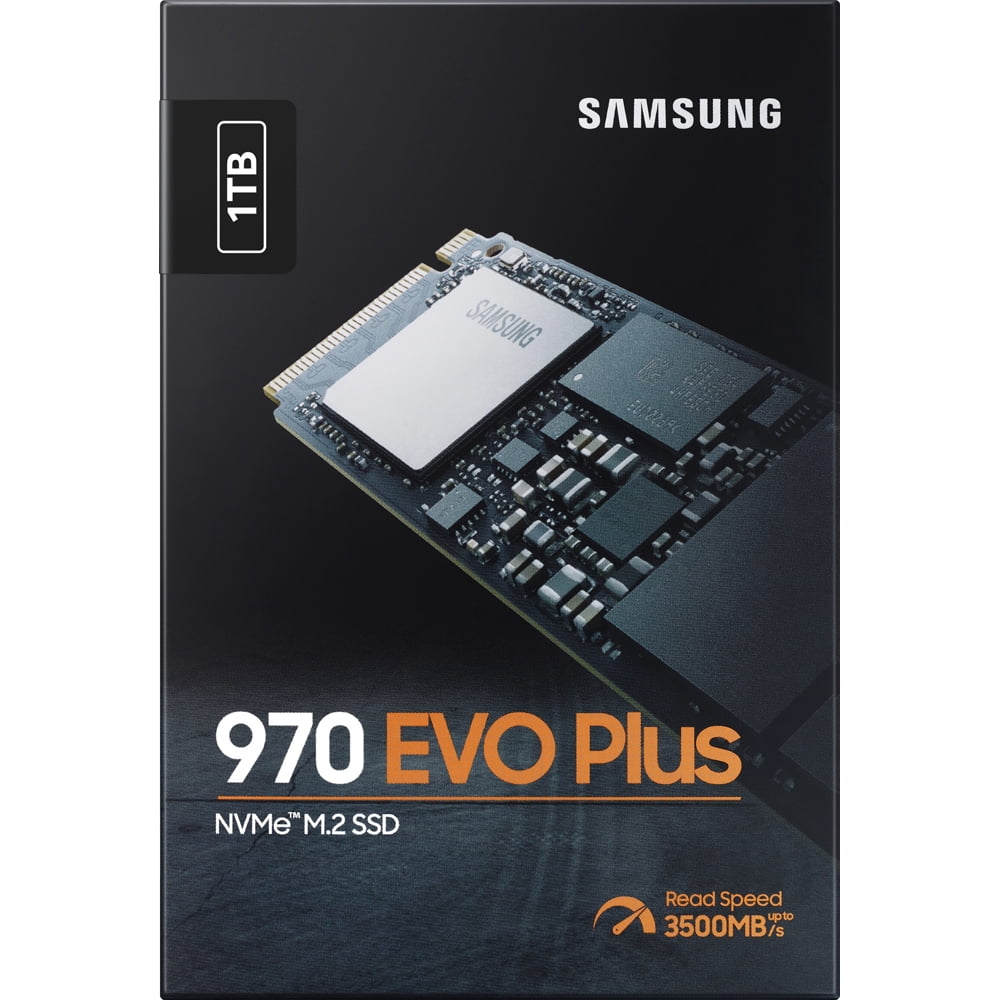 Samsung 970 EVO Plus MZ-V7S1T0BW Disque SSD Interne NVMe M.2, 1 To, Jusqu'à  3 500Mo/s en lecture sequentielle