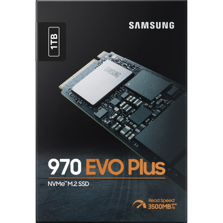 Samsung 970 EVO Plus 1 TB PCIe NVMe M.2 (2280) Internal Solid State Drive  (SSD) (MMZ-V7S1T0BW), Black