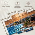thumbnail image 6 of Elephant Stock Rocky Puerto Rican Coast Wall Art - Horizontal Multi Panel Canvas - Living Room Wall Decor - Beach Multi Panel - Beige And Teal Decor - 75" x 48", 6 of 8
