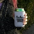 thumbnail image 3 of Brother of the Bride Wedding Can Cooler - Drink Sleeve Hugger Collapsible Insulator - Beverage Insulated Holder, 3 of 3