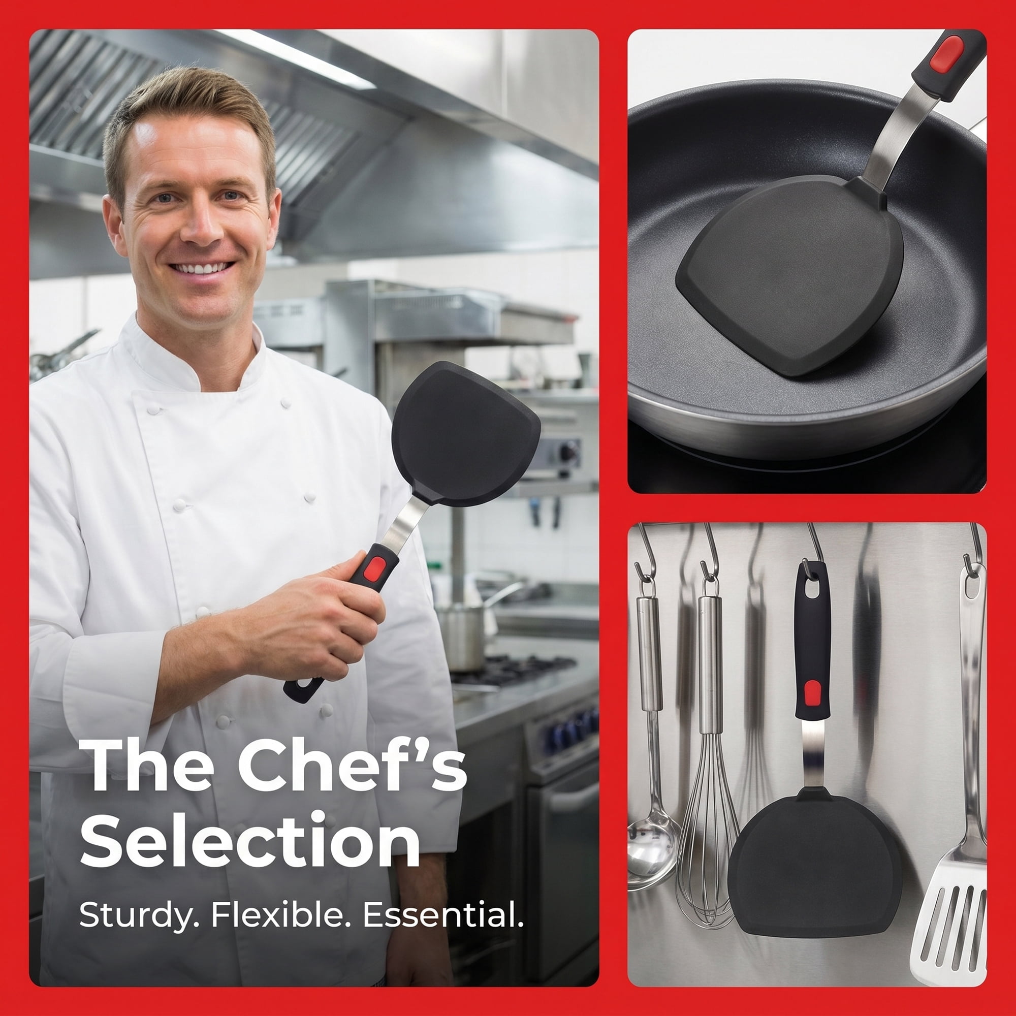 Unique Bargains Durable Heat-Resistant Dishwasher Safe Spatula Utensil Black 11" x 5.2"