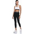 thumbnail image 2 of Nike Pro Women's Mid-Rise Crop Mesh Panel Leggings Color: Black/White Size: S (4–6), 2 of 5