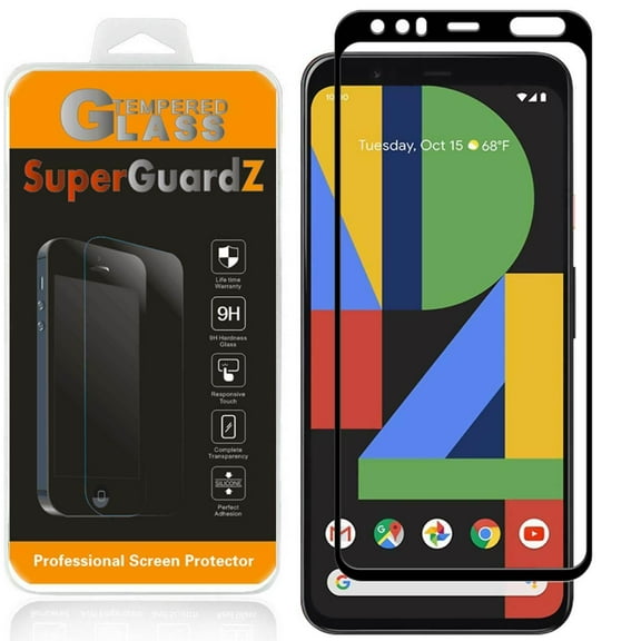 For Google Pixel 4 XL - SuperGuardZ FULL COVER Tempered Glass Screen Protector [Edge-To-Edge Protect, Anti-Scratch, Anti-Bubble]   2 Stylus Pen