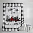 thumbnail image 3 of Farmhouse Black Plaid Shower Curtain for Bathroom, Country Barn Vintage Wood Board Waterproof Shower Curtains Washable Quick Dry with Hooks Bathtub Curtains 36x72IN, 3 of 9