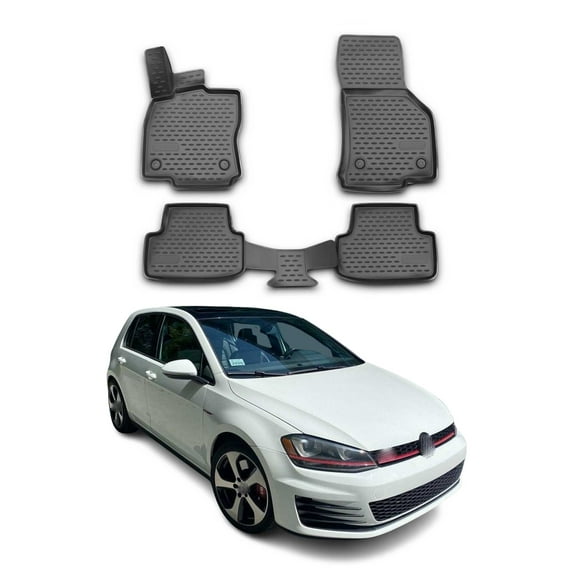 2019-2026 VW Jetta A7 Floor Mats Liners Full Set All Weather Black