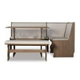 thumbnail image 4 of Riverbay Furniture Transitional Wood Corner Nook Dining Set in Brown, 4 of 23