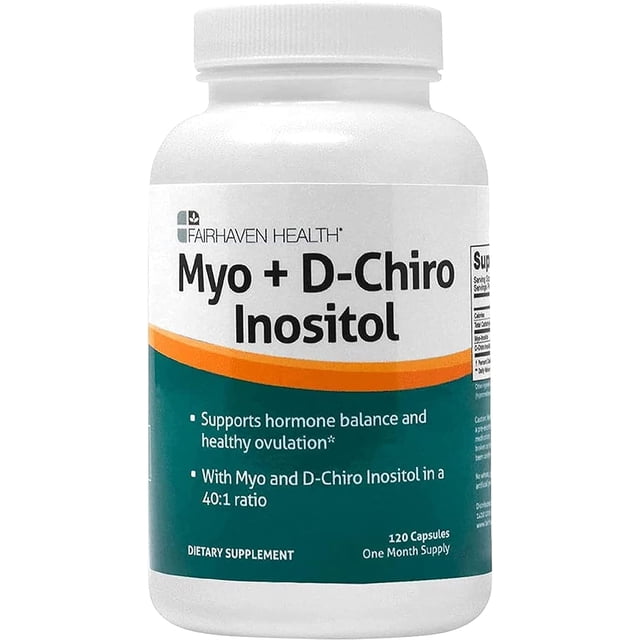 Fairhaven Health Myo + D-Chiro Inositol | 2,052 Mg Per Serving | 30 Capsules | 120 Capsules