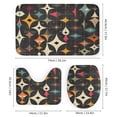 thumbnail image 3 of Mid-century Modern Style 4 Piece Decor Shower Curtains Sets Non-Slip Rugs And Toilet Mat Lid Rug Accessories Mid Century Modern Lines 1950S Waterproof Shower Curtain for Bathroom Decor Set, 3 of 8