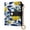 Bright Yellow Navy Blue Lemons Pattern, variant on Small Wallet For Women Bifold Leather Pocket Coin Credit Card Holder With RFID Blocking Zebra
