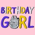 thumbnail image 2 of Girl's Star Wars Millennium Falcon Birthday Girl  Graphic T-Shirt, 2 of 4