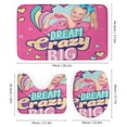 thumbnail image 3 of JOJO Siwa-theme 4-Piece Shower Curtain Set with Rugs, Waterproof Bathroom Decor Set Includes Bath Mat, U-Shaped Rug, Toilet Lid Cover and Curtain with Hooks, 3 of 6