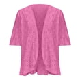 thumbnail image 3 of SHTXOZHI Women Summer Lightweight Cardigan Half Sleeve Hollow-Out Beach Cover Ups Cardigans, 3 of 6