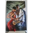 thumbnail image 2 of Nifao Giant Intimate Jazz Lovers Embracing – Canvas Painting, Wall Art Ready to Hang, 2 of 9
