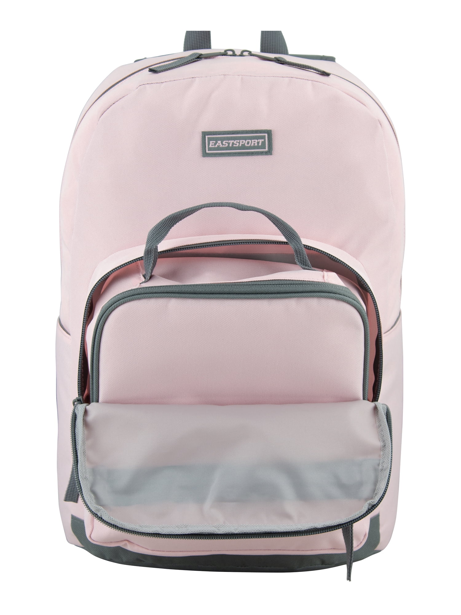 Eastsport Unisex 17" Backpack & Lunch Box 2-Piece Set, Rose Sand