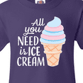 thumbnail image 4 of Inktastic All You Need is Ice Cream with Ice Cream Cone Youth T-Shirt, 4 of 5