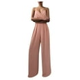thumbnail image 2 of Pantalon Large pour Femmes Mode Été Décontracté Camisole Sans Manches Combinaison à Bretelles, 2 of 7