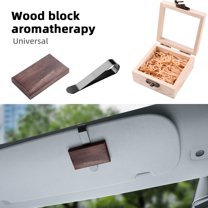 Car Air Freshener Wood Block Aromatherapy Car Deodorant Aromatherapy Neutral Fragrance Starter Kit, Wooden Gift Box