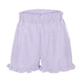 thumbnail image 5 of HOWPAY Baggy Shorts for Women Striped Relaxed Fit High Waisted Elastic Pull on Wide Leg Pants Casual Summer Athletic Sports Sweat Shorts Purple S, 5 of 6