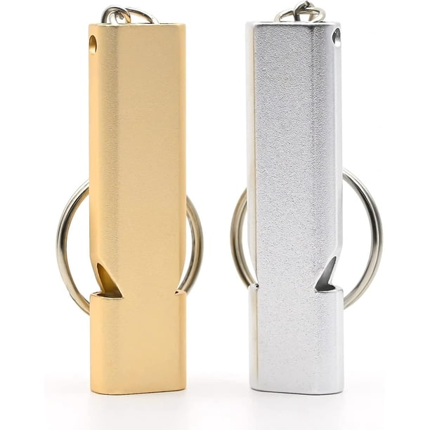 DOULEIN Silbato De Supervivencia De Aleación De Aluminio: Pack De 21 Piezas Con Llavero – Súper Fuerte Para Senderismo, Campamento Y Emergencias