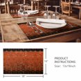 thumbnail image 3 of Placemats Set of 6, Orange Geometric Woven Placemat, Linen Place Mats for Kitchen/Dining Tables, Ombre Modern Abstract Art Washable Table Mats for Party, 3 of 8