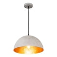 thumbnail image 3 of Industrial Oversized Metal Dome Pendant Light - Modern Farmhouse 15in - Off-White, 3 of 5