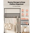 thumbnail image 3 of VEVOR Hall Tree, 72 in Coat Rack with Shoe Bench, Freestanding 2-Tier Shoe Rack Storage Organizer with Hooks, Hanging Rod and Wire Shelf, Steel Frame Entrance Coat Holder, 3 of 9