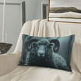 thumbnail image 5 of Rateoe Moody Ram Portrait Pattern Pillow Covers with Invisible Zipper(Pillows are not Included) Standard Pillowcases-14"x20", 5 of 6