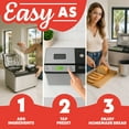 thumbnail image 3 of Gourmia 2 LB Bread Maker, 13 Presets, Jam Mode, Automatic Ingredient Dispenser, 3 of 9