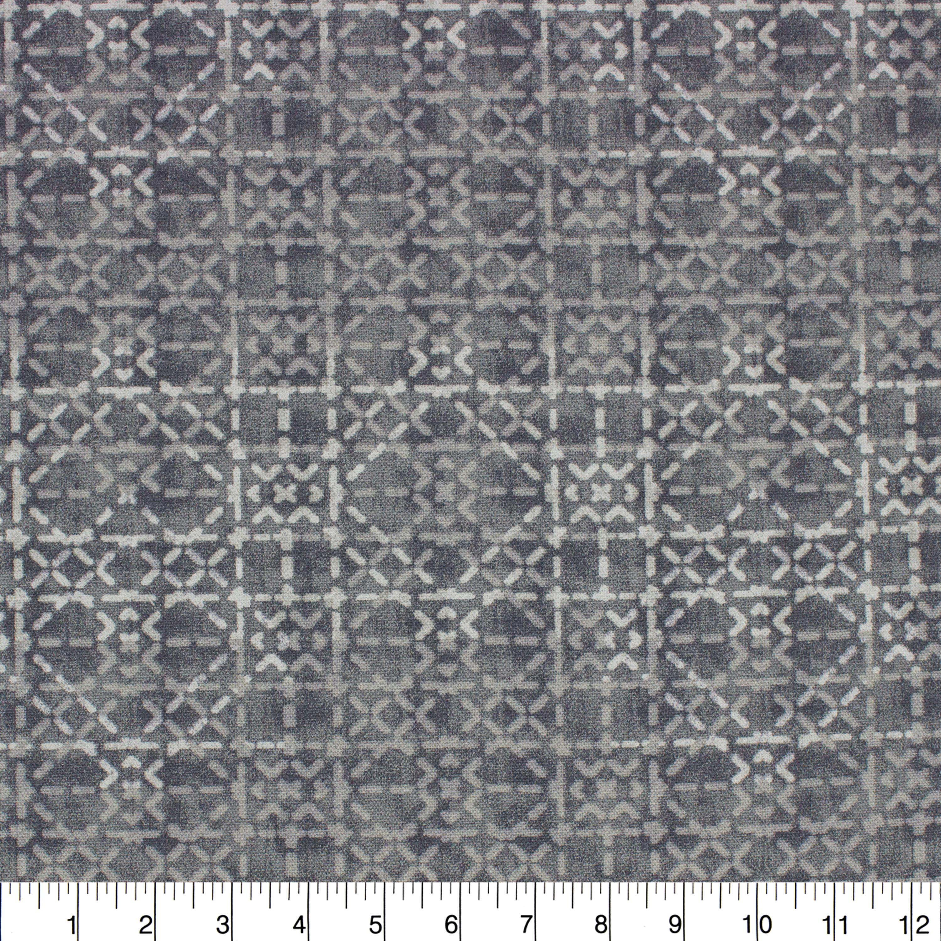 (2 pack) Better Homes & Gardens 100% Cotton Micro Trellis Grey, 2 Yard Precut Fabric