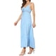 thumbnail image 4 of VESTIDO MAXI BOHO DE VERANO PARA MUJER INSPIRE CHIC CON TIRANTES DE ESPAGUETI Y CAPAS FLUIDAS L AZUL CLARO, 4 of 6