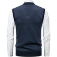 thumbnail image 4 of SAATLERI Mens Sweater Vest Casual Lined Plaid Vest V-Neck Sleeveless Pullover Knitwear Fleece Vests Loose Fit Fall Winter Tops, 4 of 4
