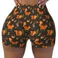 thumbnail image 2 of Naloa Festive Squirrels Dark Forest Biker Shorts for Women Seamless Scrunch Short Women’s Yoga Shorts for Gym Running Sport Shorts-XX-Large, 2 of 8