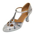 thumbnail image 3 of Zapatos de baile de salón a la moda para mujer, zapatos de baile modernos con punta cerrada y purpurina, zapatos latinos de salón de Salsa y Tango para niñas, 3 of 5